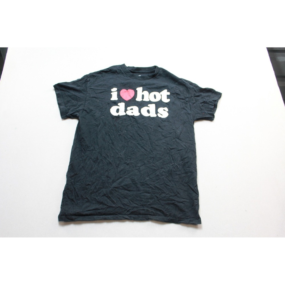 Danny Duncan T-Shirt Mens Medium Black Excellent I Heart Hot Dads Graphic Tee